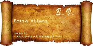 Botta Vilmos névjegykártya